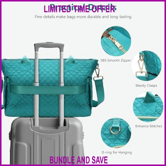 Large Convertible Tote Bag with Laptop Compartment & Insulated Pockets - Picture 7 of 8